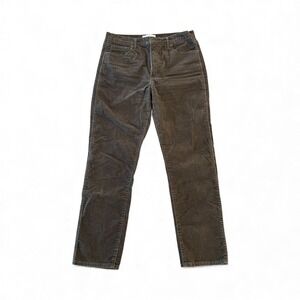 GAP Vintage Slim High Rise‎ Corduroy Pants Womens 31 / 12L Olive Green